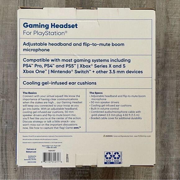 ONN wired PlayStation headset - Picture 2 of 2